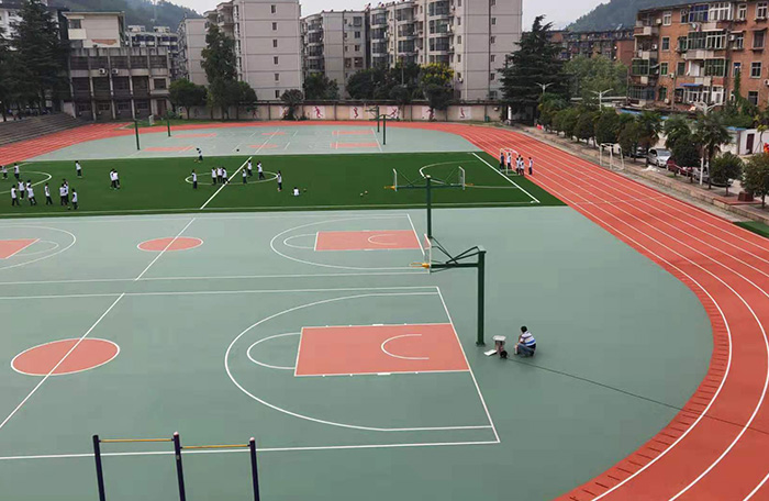 室外硅pu籃球場